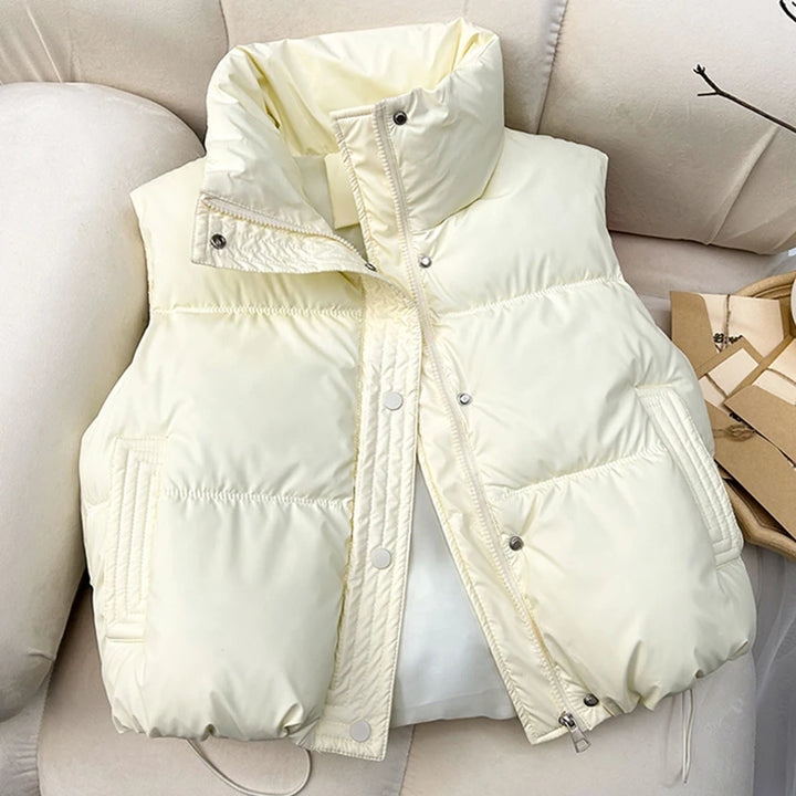 Carmen – Puffer Gilet with High Collar