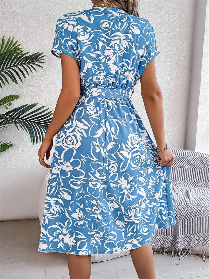 Aayah – Floral Button-Up Midi Dress