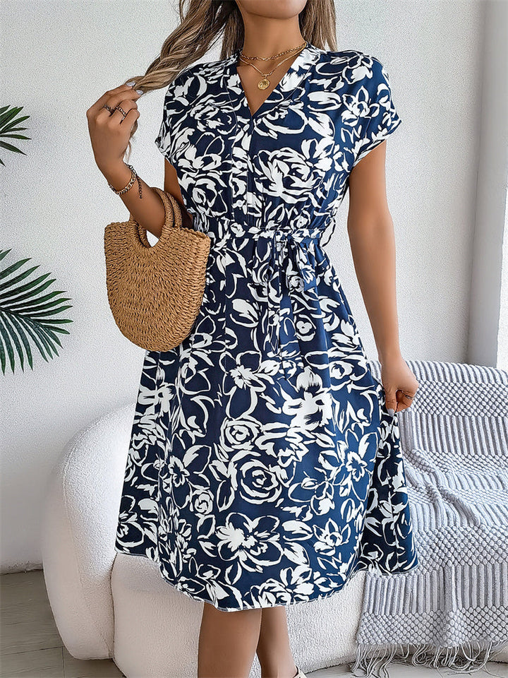 Aayah – Floral Button-Up Midi Dress