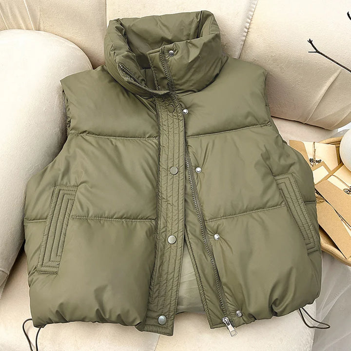 Carmen – Puffer Gilet with High Collar
