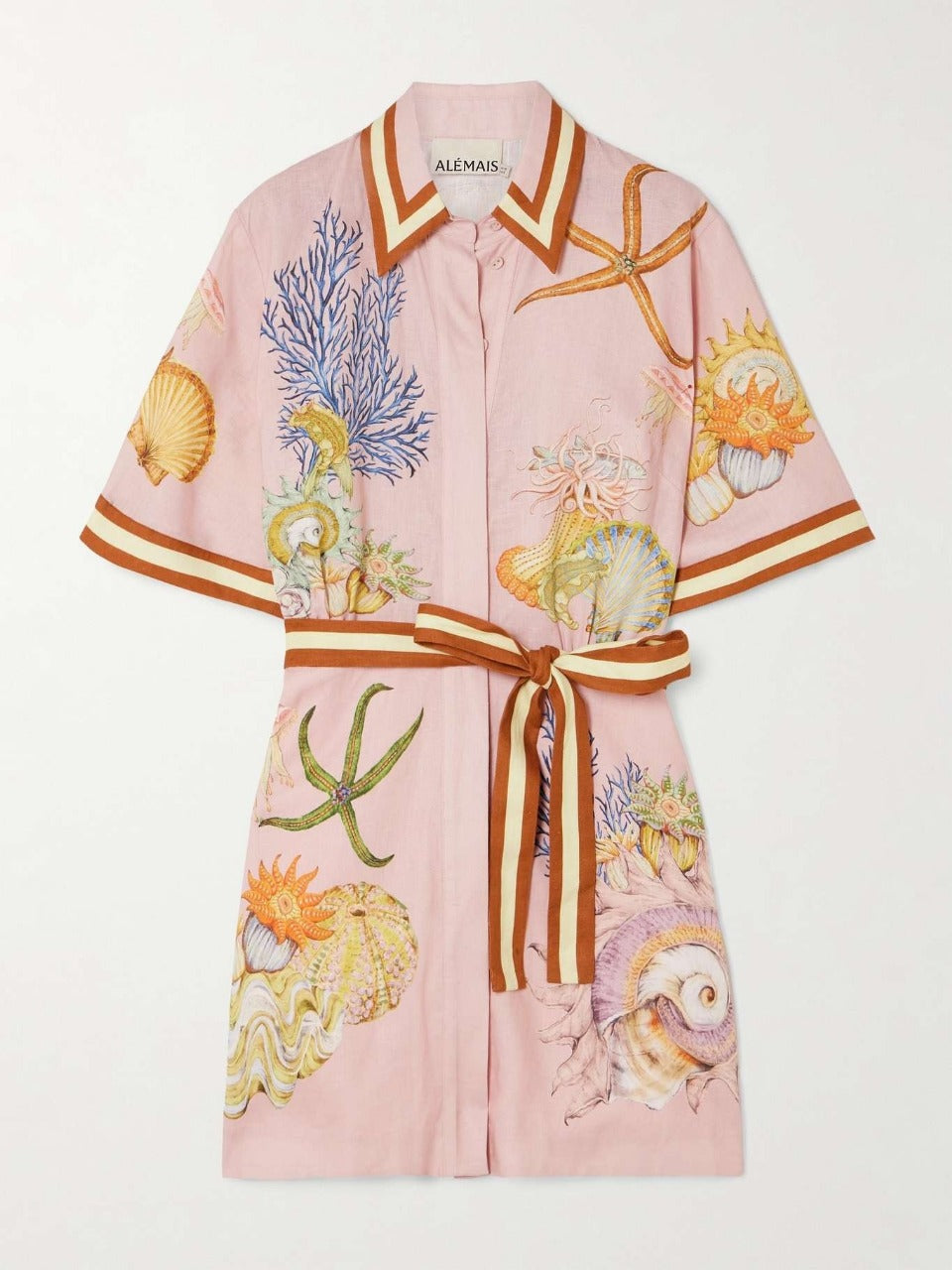 Fife – Embroidered Belted Shirt Dresses