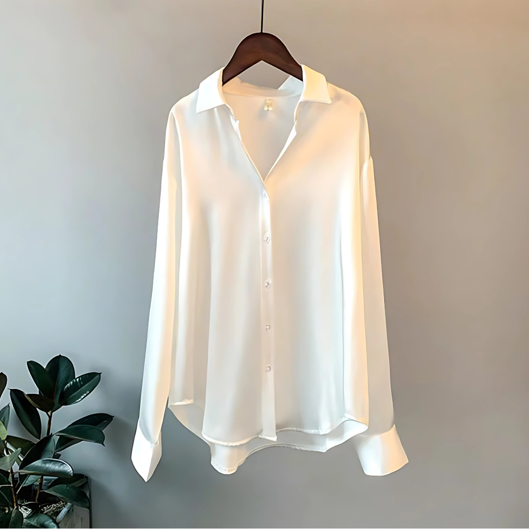 Celine – Classic Button-Up Blouse