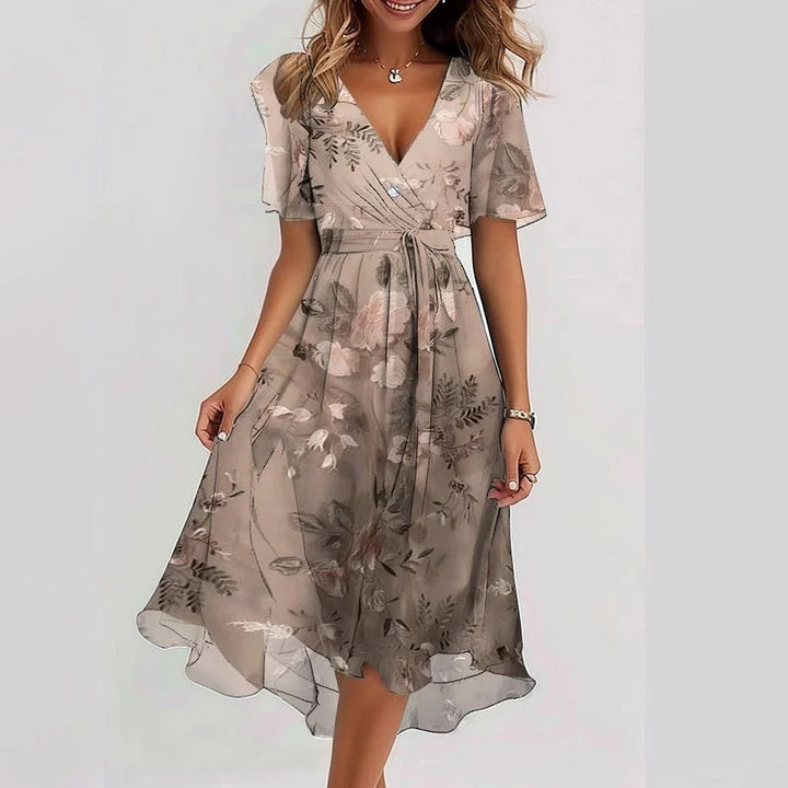 Farah – Wrap Front Midi Dress