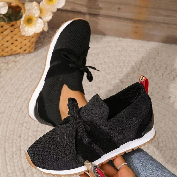 Libianca – Lace-Up Knit Sneakers