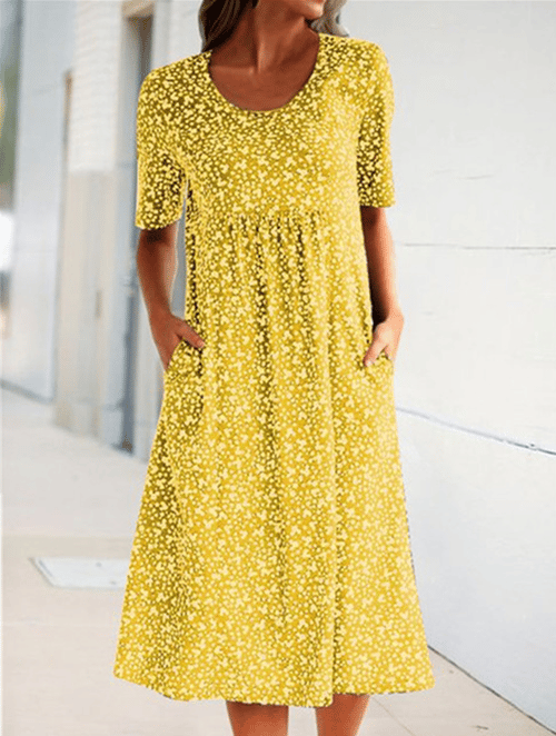 Hailee – Floral Pocket Midi Dress