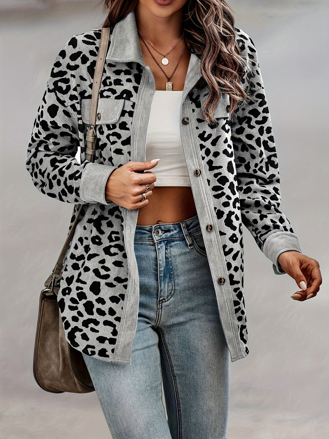 Zara - Leopard Print Shacket Jacket