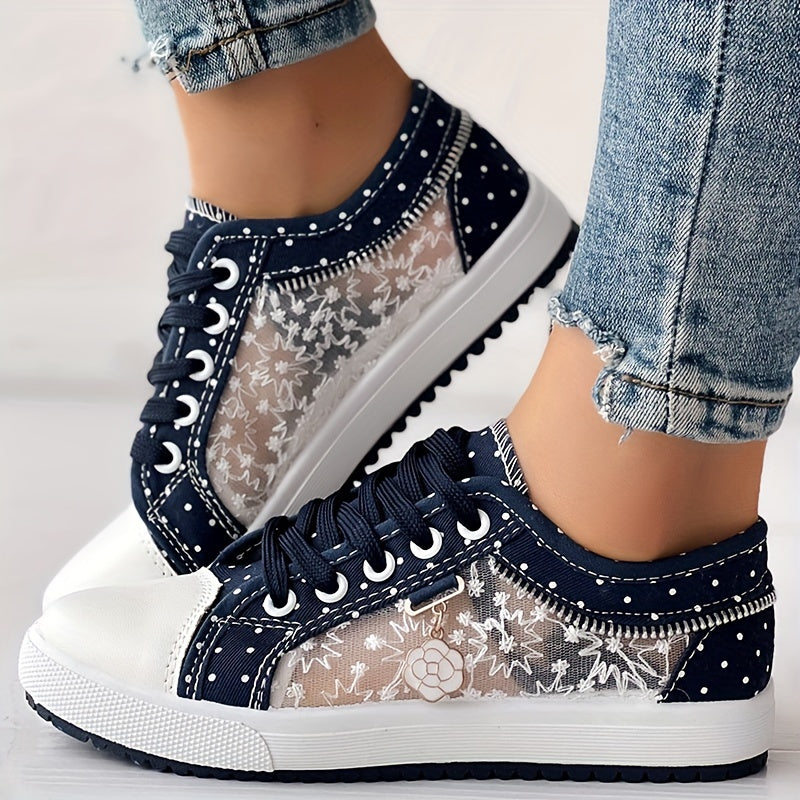 Ella – Lace Panel Sneakers