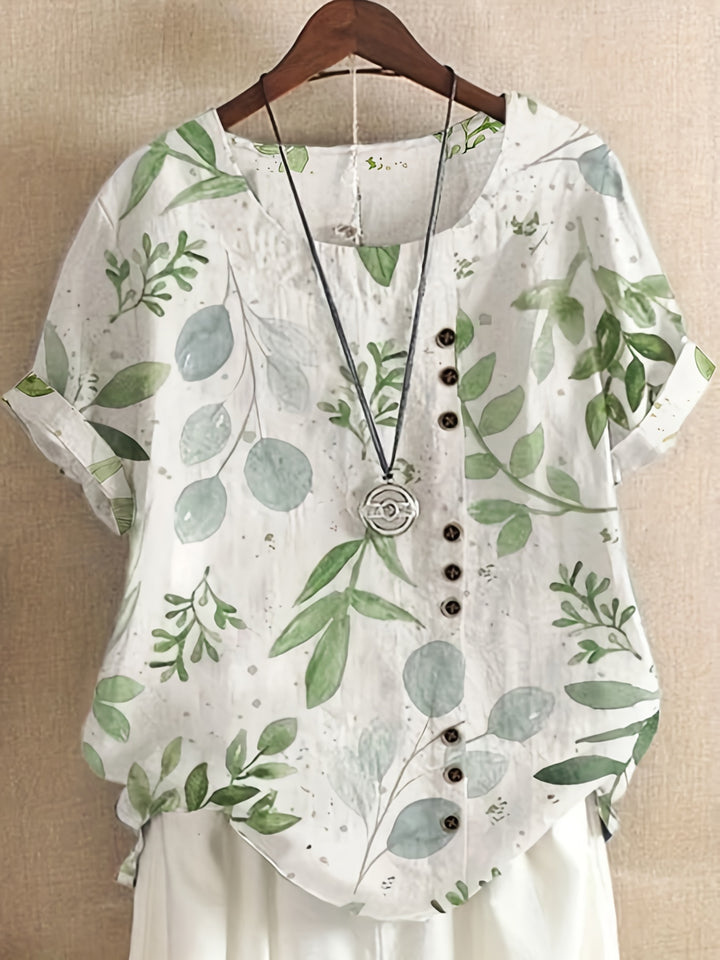 Sienna – Floral Button Detail Blouse