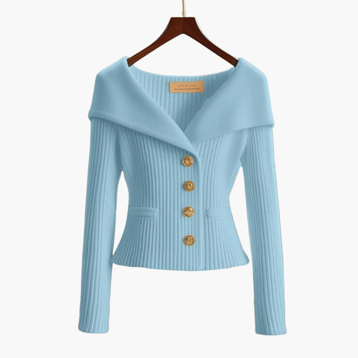 Kim – Ribbed Button-Up Cardigan